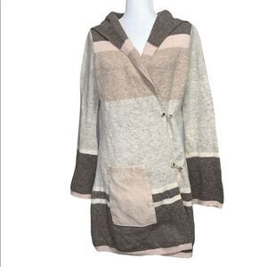 ANTHROPOLOGIE Angel Of The North Pure Lambswool Long Cardigan / Sweater Stripe